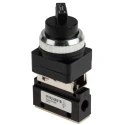 RS PRO Manual Pneumatic Control Valve MV Series, G 1/8 Port, 3/2 Function, 2 Position Selector Switch 235-1190