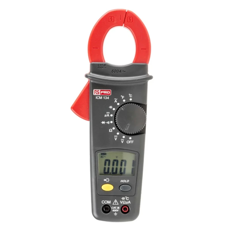 RS PRO Clamp Meter 4000A DC, 600A AC, 1000V DC, 750V AC, Non-Contact Voltage Detector, HVAC ICM134