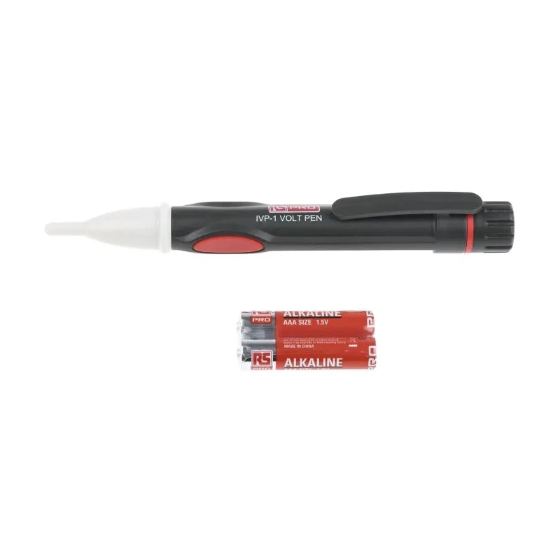 RS PRO Non-Contact Voltage Detector 100–1000V AC, Pen Style, Audible and Visual Indicator IVP-1
