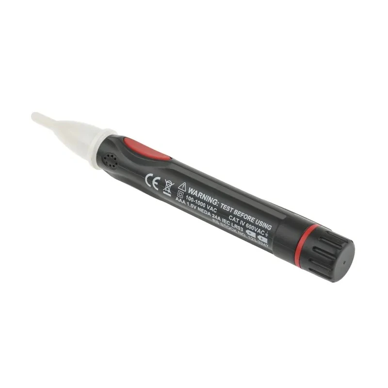 RS PRO Non-Contact Voltage Detector 100–1000V AC, Pen Style, Audible and Visual Indicator IVP-1