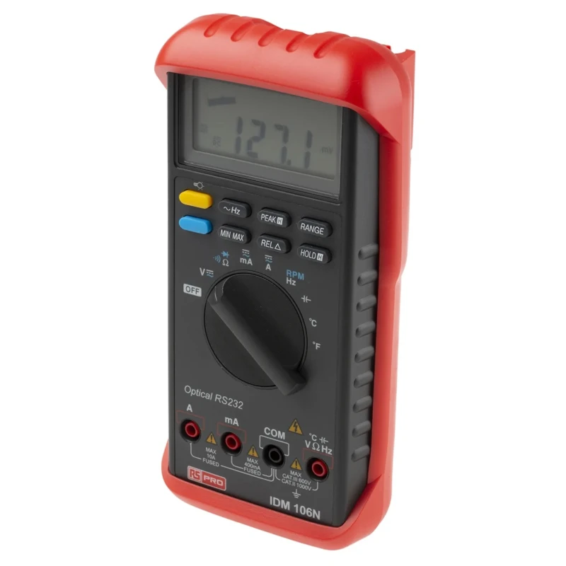 RS PRO Handheld True RMS Digital Multimeter IDM106N, 10A AC/DC, 1kV Volt Measurement, 400MHz Frequency