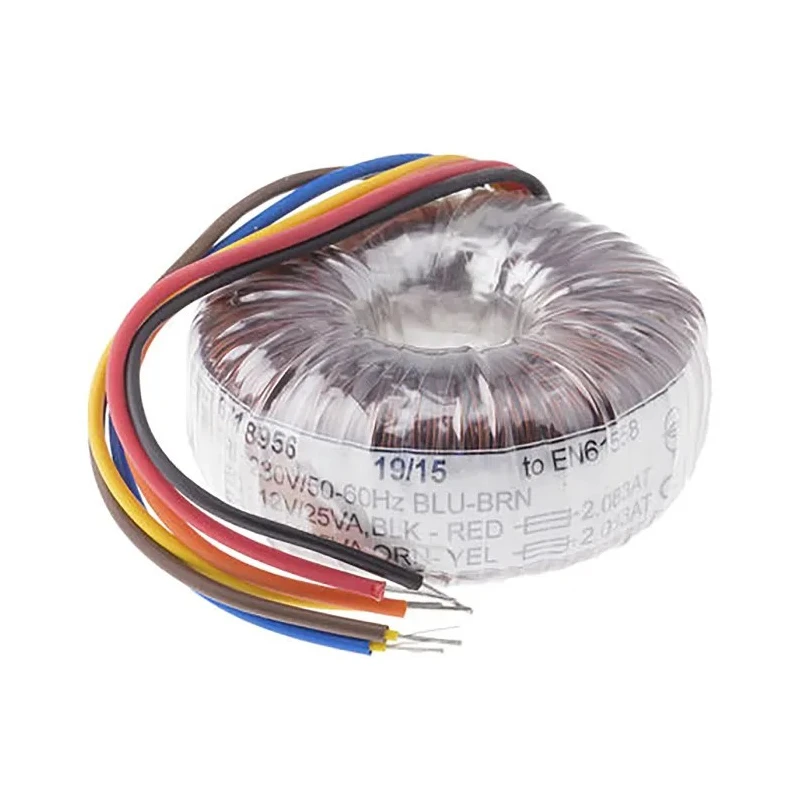RS PRO Toroidal Transformer 230V AC Primary, Dual 2 x 50V AC Secondary, 2 Outputs, 3.5kg, 136mm Diameter, Surface 123-3996