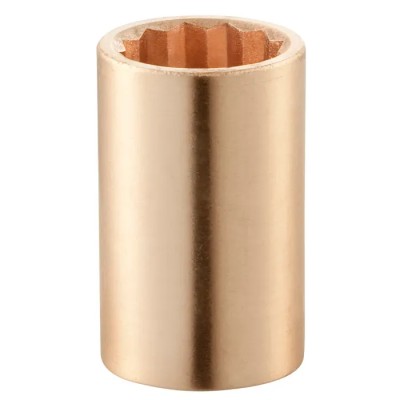Facom Standard Square Socket, Non-Sparking, Beryllium Copper Alloy, 12.7 mm Drive, 25.4 mm Size, 43 mm Length S.1PSR