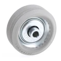 Interroll Skate Wheel 48mm Diameter, 16mm Width, 6.5mm Bore, Steel, Rubber Tyre 2202