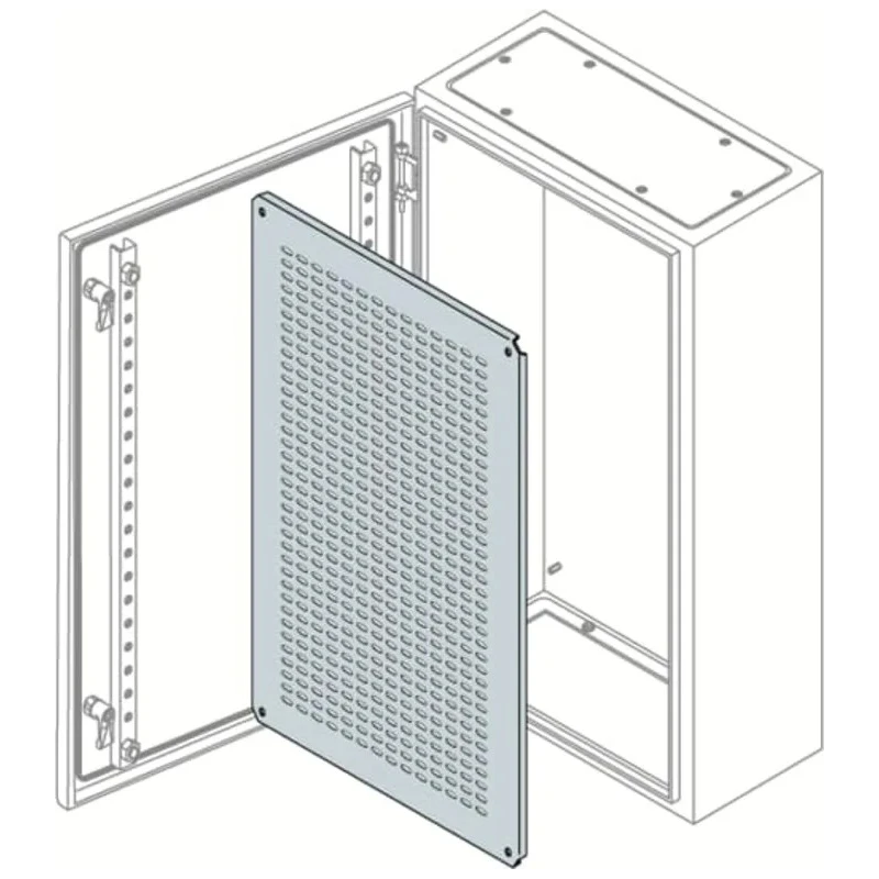 ABB Steel Mounting Plate SR2 Enclosure, Slotted, 800mm W x 1.2m L, Galvanized Finish TQ1280 TQ1280 SR