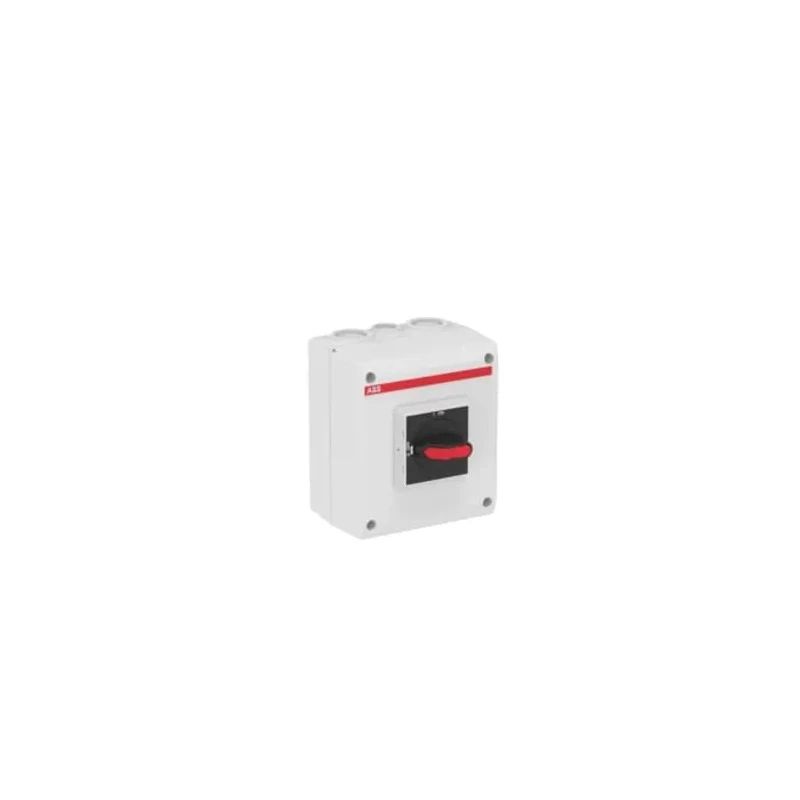 ABB Switch Disconnector 4-Pole IP65, 7.5 kW, Screw Clamp Terminals, Padlockable Handle, 690V AC, OTE16T4M 1SCA022613R2430