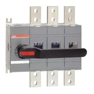 ABB 3-Pole Screw Mount Switch Disconnector, IP00/IP65, 1000V, OT Series 1SCA022860R6580 OT1600E03P