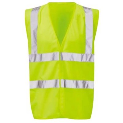 RS PRO Yellow Hi Vis Velcro Vest, Polyester, 2XL Size, Unisex, EN ISO 20471:2013, Model 123-4320