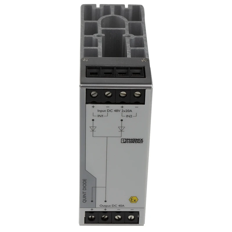 Phoenix Contact DIN Rail Diode Module QUINT4-DIODE 48V DC Redundancy, 2x20A Input, 1x40A Output, 