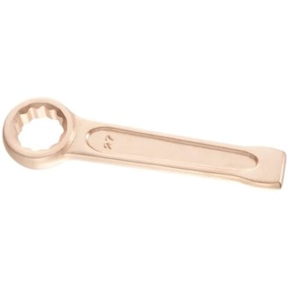 Facom Non-Sparking Impact Ring Spanner, 85 mm Size, 355 mm Length, Single Ended, Copper Beryllium Alloy 50.85SR