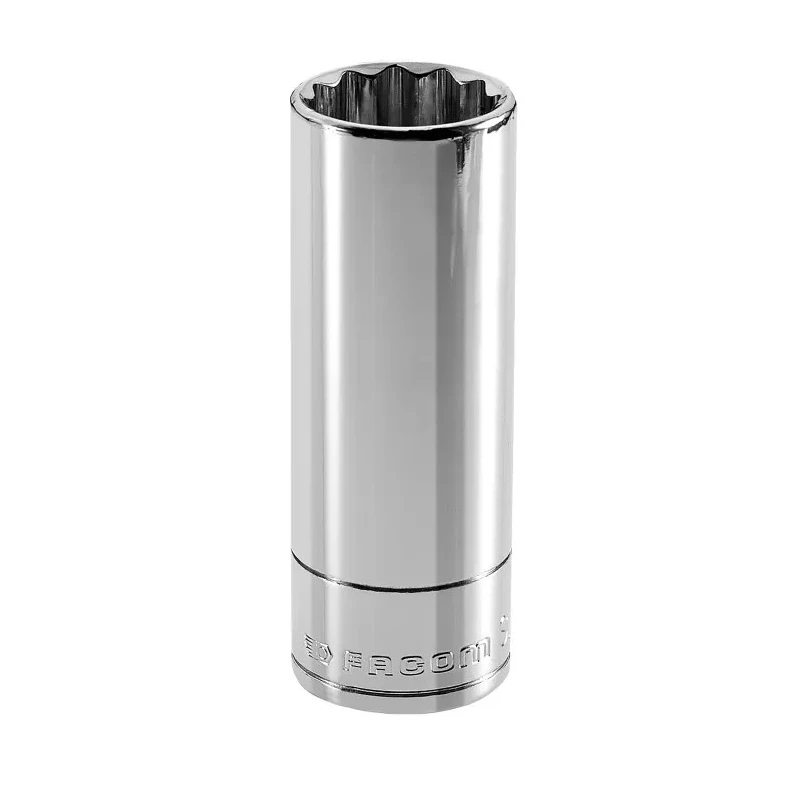 Facom 1/2 in Drive 15 mm 12 Point Square Socket Chrome Vanadium Steel S.15LA