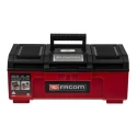 Facom 2-Drawer Plastic Tool Box, 391x222x164 mm, Self-Closing, Red/Black BP.C16NPB
