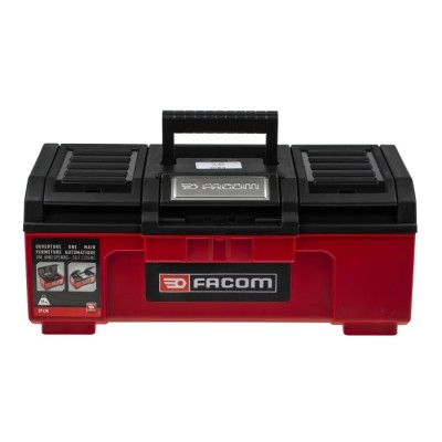 Facom 2-Drawer Plastic Tool Box, 391x222x164 mm, Self-Closing, Red/Black BP.C16NPB
