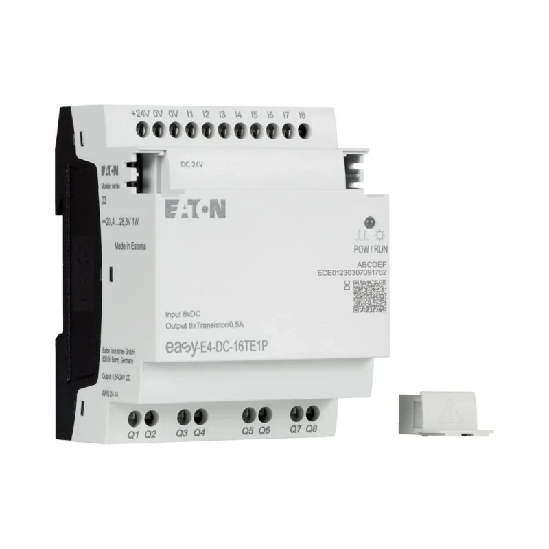 Eaton easyE4 Series Control Relay, 8 Digital Inputs, 8 Transistor Outputs, 24V DC, DIN Rail, 