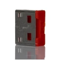 RS PRO Straight Male USB Type A Port Blockers, 1-Port, Push Lock, Pack of 10 235-5197