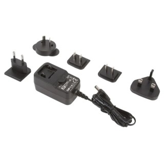 XP Power AC/DC Adapter Interchangeable 36W 24V DC Output 1.5A, Centre Positive, Universal Plug VER36US240-JA