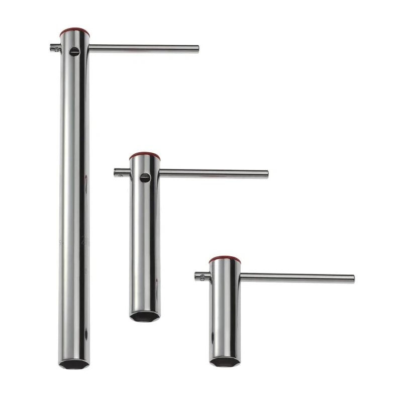 Facom 3/8 in Socket Wrench with T-Handle, Chrome Vanadium Steel, Satin Chrome, 160mm Overall Length L.16AM
