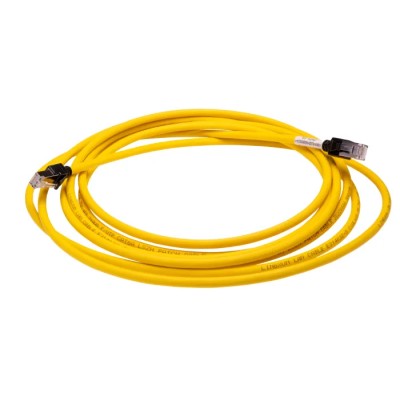 Omron XS6 Cat6a Ethernet Cable, , Shielded, 8 Core, Yellow, 5 m, LSZH, 30V