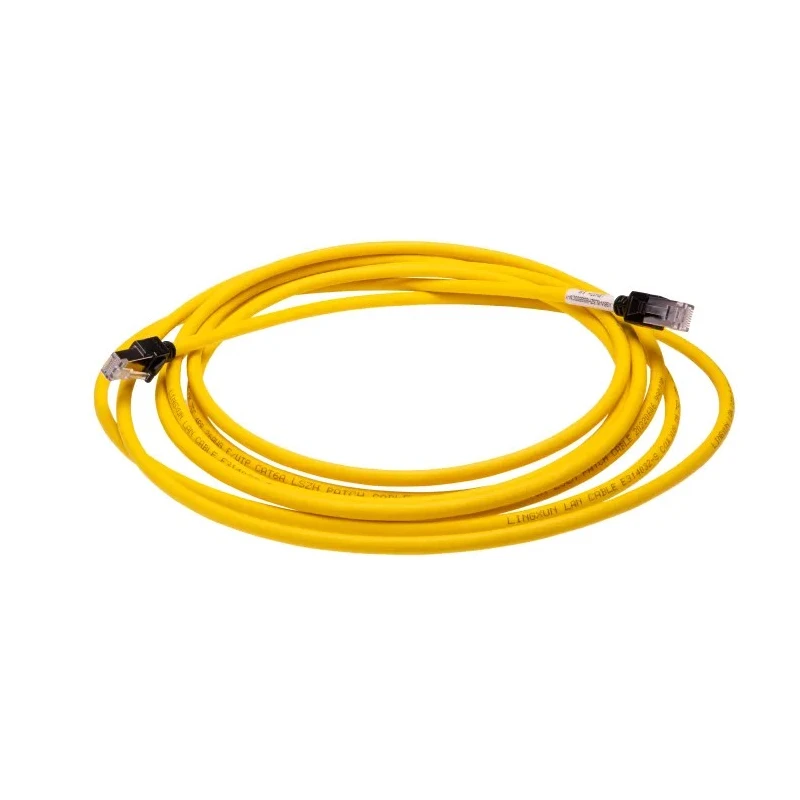 Omron XS6 Cat6a Ethernet Cable, , Shielded, 8 Core, Yellow, 5 m, LSZH, 30V