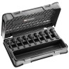 Facom Long Impact Torx Socket Set 9 Pieces NSXL.J9APB, T10 - T70, Manganese Phosphate-Coated, 1/2 Inch