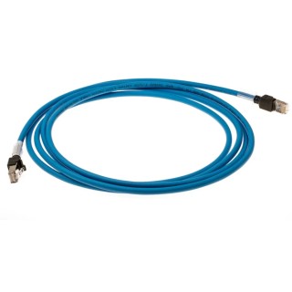 Omron Cat6a Ethernet Cable, 8 Core, Shielded, LSZH, Blue, 3m RJ45, XS6W-6LSZH8SS300CM-B