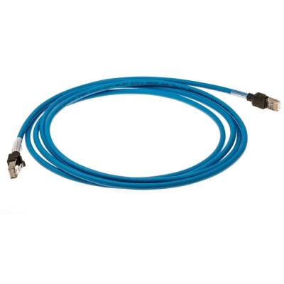 Omron Cat6a Ethernet Cable, 8 Core, Shielded, LSZH, Blue, 3m RJ45, XS6W-6LSZH8SS300CM-B