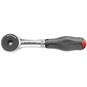 Facom 1/4 Inch Ratchet with Bi-Material Elastomer Handle, 120mm, Chrome Vanadium Steel R.PE360