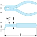 Facom 50° Angled Plastic Cutter 150mm, Cable Cutter, PVC Grip, Model 396