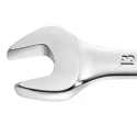 Facom Double Ended Open Spanner, 14 x 15 mm, Chrome Vanadium Steel, Satin Chrome Finish, 182mm Length, 15° Opening 44.14X15