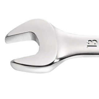 Facom Double Ended Open Spanner, 14 x 15 mm, Chrome Vanadium Steel, Satin Chrome Finish, 182mm Length, 15° Opening 44.14X15