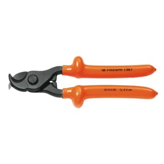Facom VDE Approved Cable Cutter, 230mm Overall Length, 14mm Jaw, Insulated 1000V, 412.14AVSE