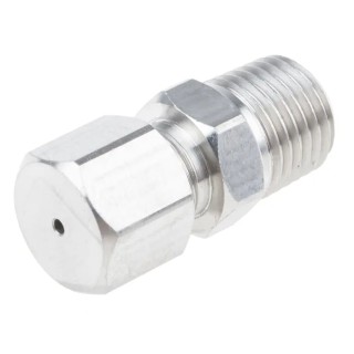 RS PRO Compression Fitting for Thermocouple or PRT Probe, Stainless Steel, RoHS, 123-5567