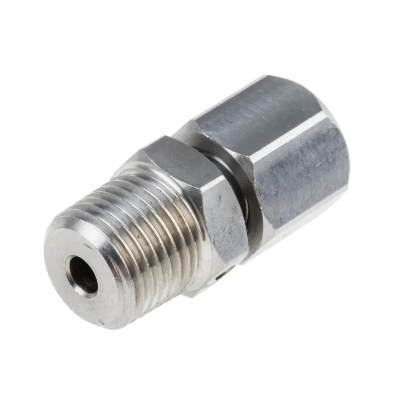 RS PRO Compression Fitting for Thermocouple or PRT Probe, Stainless Steel, 1/8 NPT Thread 123-5560