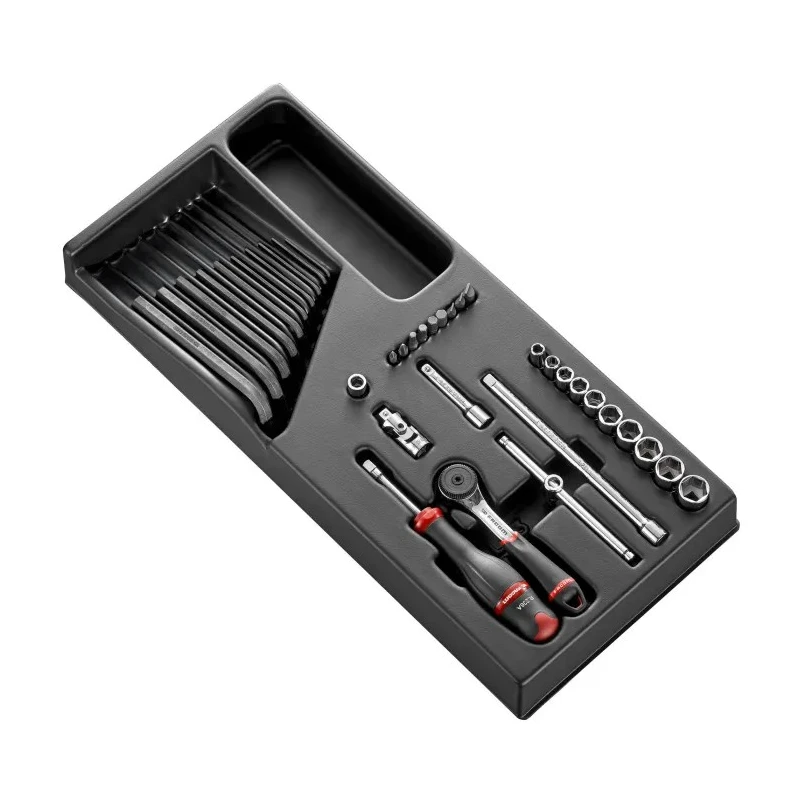 Facom 36 Piece Socket Tool Kit with Thermoformed Tray MOD.R161-26PB