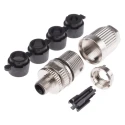 HARTING Circular Connector Panel Mount M12 Socket Male 5 Contacts IP65 IP67 Zinc Housing 16A 63V 21038961505