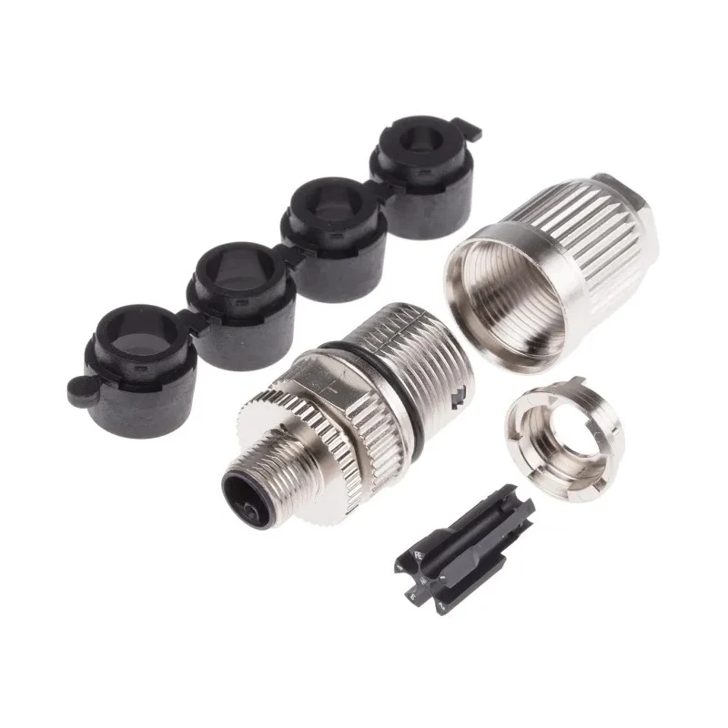 HARTING Circular Connector Panel Mount M12 Socket Male 5 Contacts IP65 IP67 Zinc Housing 16A 63V 21038961505