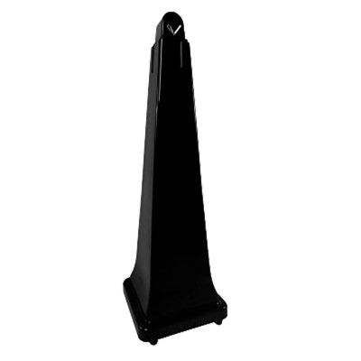 Rubbermaid Commercial Products Black Plastic Standing Cigarette Bin FG257088BLA, 311mm x 1.001m x 311mm, GroundsKeeper