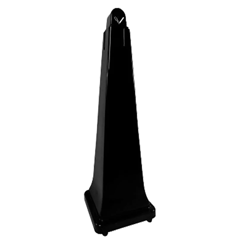 Rubbermaid Commercial Products Black Plastic Standing Cigarette Bin FG257088BLA, 311mm x 1.001m x 311mm, GroundsKeeper