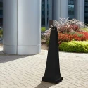 Rubbermaid Commercial Products Black Plastic Standing Cigarette Bin FG257088BLA, 311mm x 1.001m x 311mm, GroundsKeeper