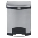 Rubbermaid Commercial Products Slim Jim 30L Chrome Pedal Stainless Steel Waste Bin 1901985