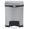 Rubbermaid Commercial Products Slim Jim 30L Chrome Pedal Stainless Steel Waste Bin 1901985