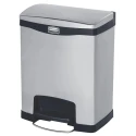 Rubbermaid Commercial Products Slim Jim 30L Chrome Pedal Stainless Steel Waste Bin 1901985