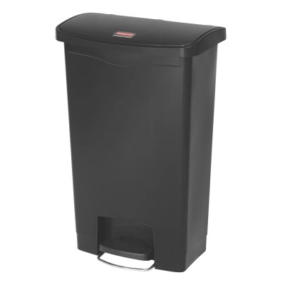 Rubbermaid Commercial Products Slim Jim 50L Black Pedal Polyethylene Waste Bin 1883611