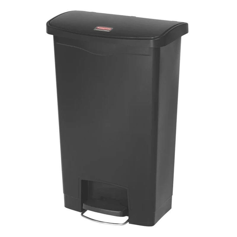 Rubbermaid Commercial Products Slim Jim 50L Black Pedal Polyethylene Waste Bin 1883611