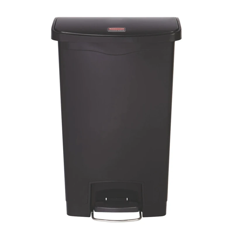 Rubbermaid Commercial Products Slim Jim 50L Black Pedal Polyethylene Waste Bin 1883611