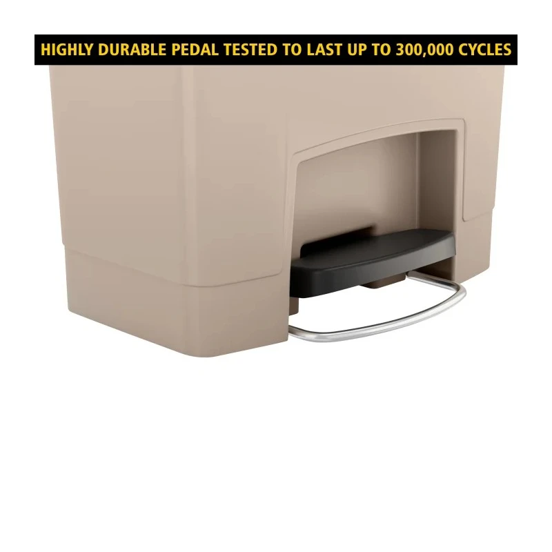 Rubbermaid Commercial Products Slim Jim 50L Black Pedal Polyethylene Waste Bin 1883611