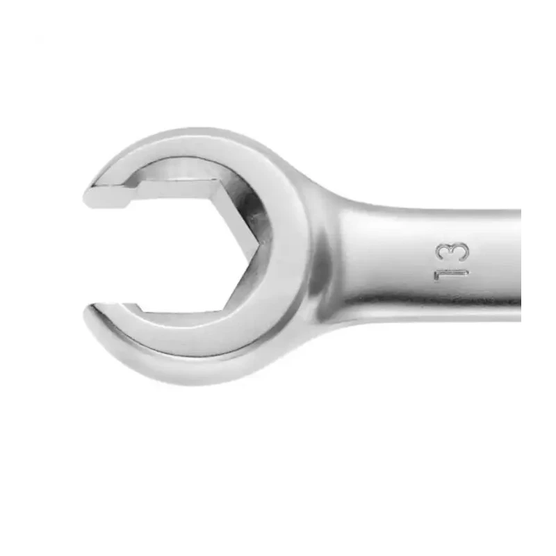 Facom Flare Nut Spanner, Double Ended, 6 Point Hex, Chrome Vanadium Steel, 175mm, Satin Chrome Finish 42.12X14
