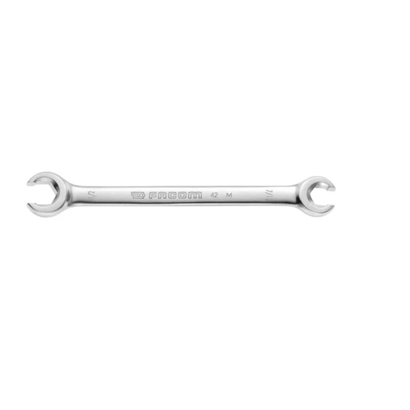 Facom Flare Nut Spanner Double Ended 19.05 x 22.35 mm Chrome Vanadium Steel 230mm 15° Offset 42.3/4X7/8