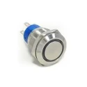 TE Connectivity Series Illuminated Push Button Switch, Momentary, Panel Mount, 19.2 mm Cutout, DPDT, Red LED, IP67 AV19