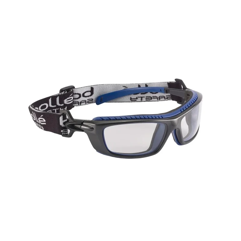 Bolle Safety Baxter Wraparound Safety Glasses Dust Resistant, Anti-Fog, Anti-Scratch, Clear Polycarbonate Lens BAXPSI